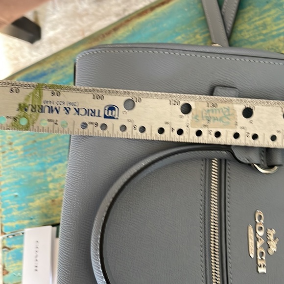 Coach light blue leather handbag - Picture 8 of 9